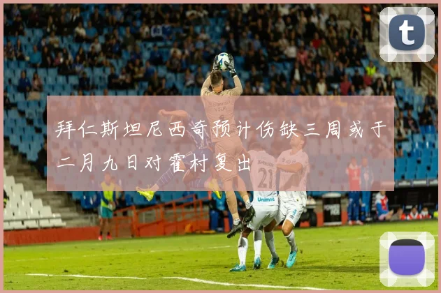 拜仁斯坦尼西奇预计伤缺三周或于二月九日对霍村复出